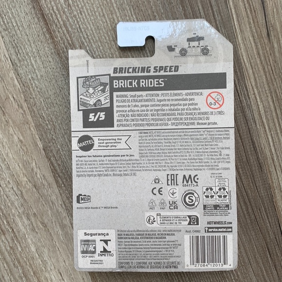 Hot Wheels Racer Mega Car Bricking Speed HW Brick Rides 5/5 Mattel Hotwheels New - Picture 3 of 4